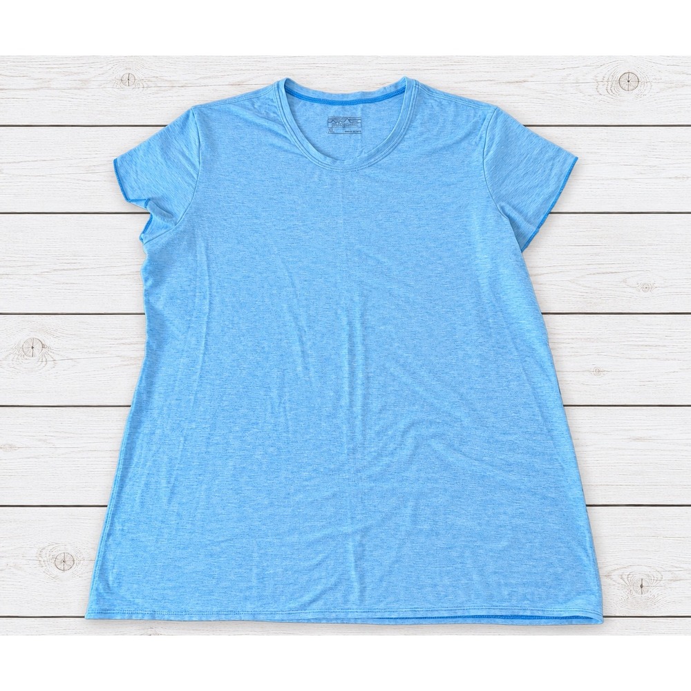 Patagonia T-Shirt Capilene Cool Daily Short Sleeve Heathered Blue Gorpcore XL